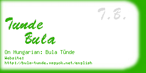 tunde bula business card