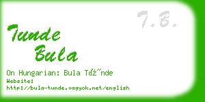 tunde bula business card